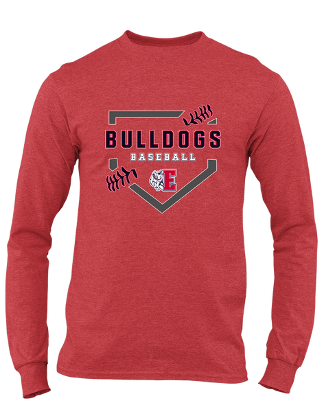 Ellensburg Bulldogs Baseball #2 Men's LS T-Shirt