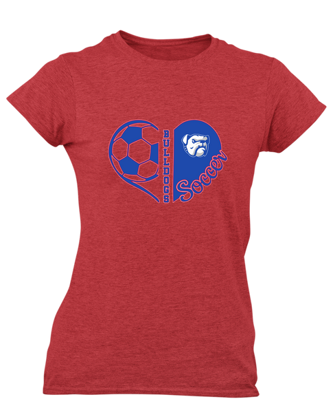 Folsom Bulldogs Heart Soccer Women's Premium SS T-Shirt