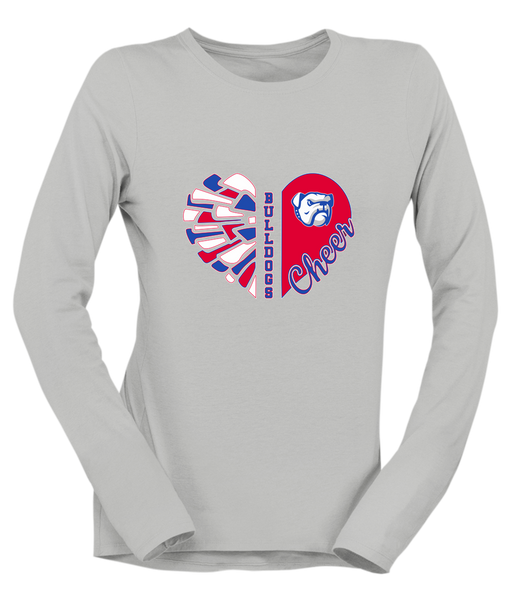 Folsom Bulldogs Heart Cheer Women's Premium LS T-Shirt