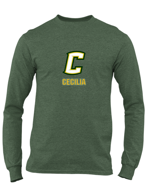 Cecilia Bulldogs Mascot #2 Men's LS T-Shirt