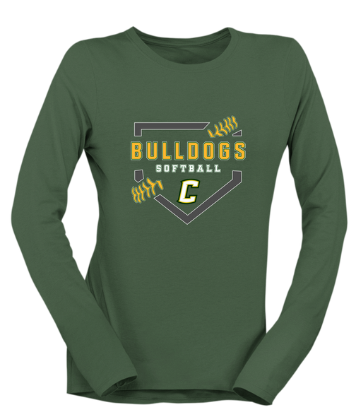 Cecilia Bulldogs Softball #2 Women's Premium LS T-Shirt