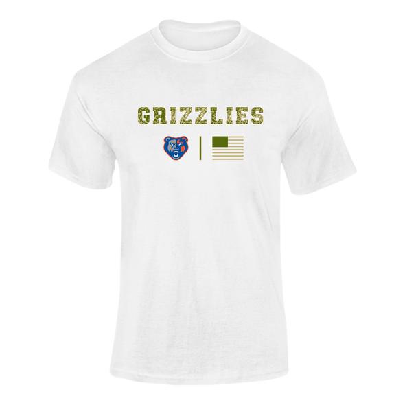 Grand Oaks Grizzlies Camo Flag Men's Premium SS T-Shirt