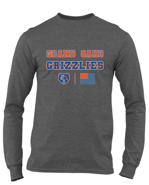 Grand Oaks Grizzlies Spirit Flag Men's Premium LS T-Shirt