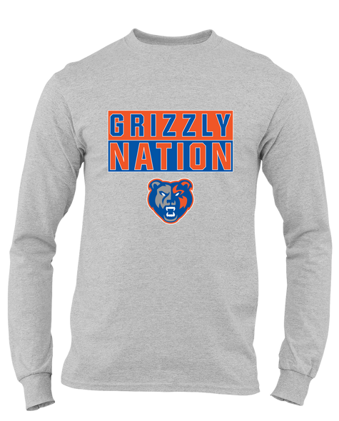 Grand Oaks Grizzlies Nation #1 Men's Premium LS T-Shirt