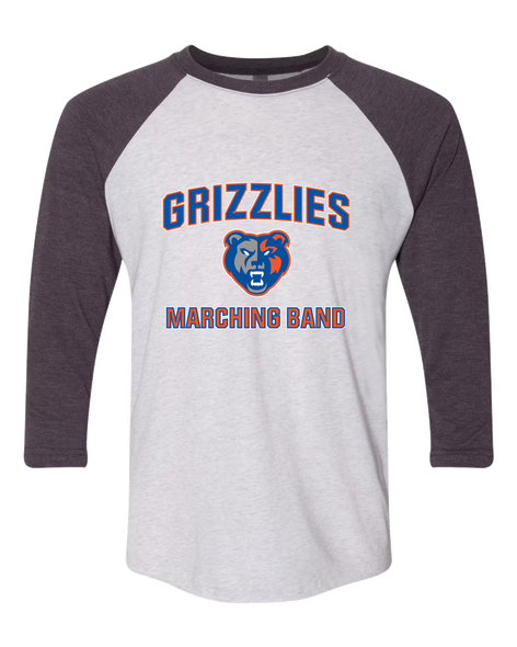 Grand Oaks Grizzlies Marching Band Men's Baseball T-Shirt
