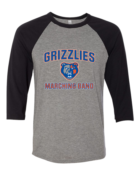Grand Oaks Grizzlies Marching Band Men's Baseball T-Shirt