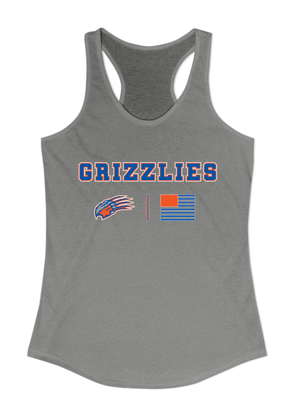 Grand Oaks Grizzlies Claw Team Colors Flag Women's Tank Top