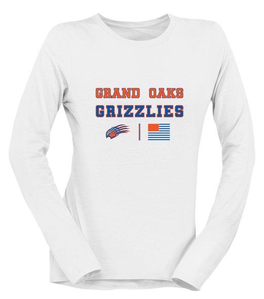 Grand Oaks Grizzlies Claw Spirit Flag Women's LS T-Shirt