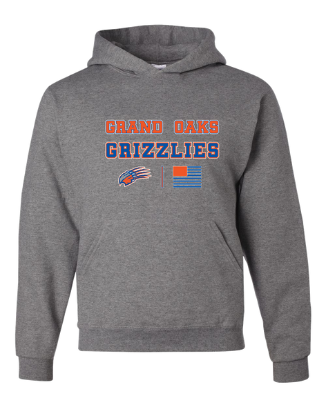 Grand Oaks Grizzlies Claw Spirit Flag Men's Premium Hoodie