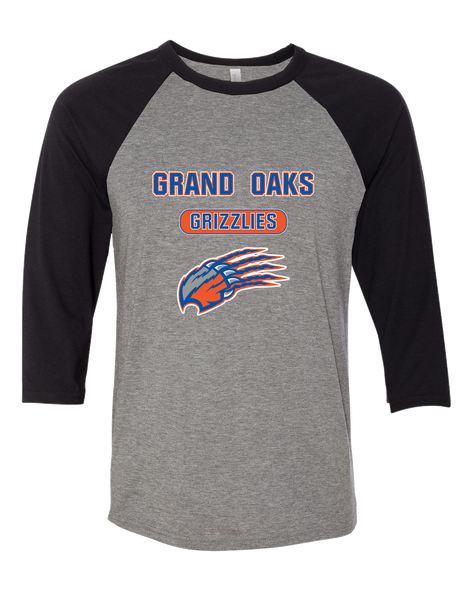 Grand Oaks Grizzlies Claw Mascot #3 Men's Baseball T-Shirt