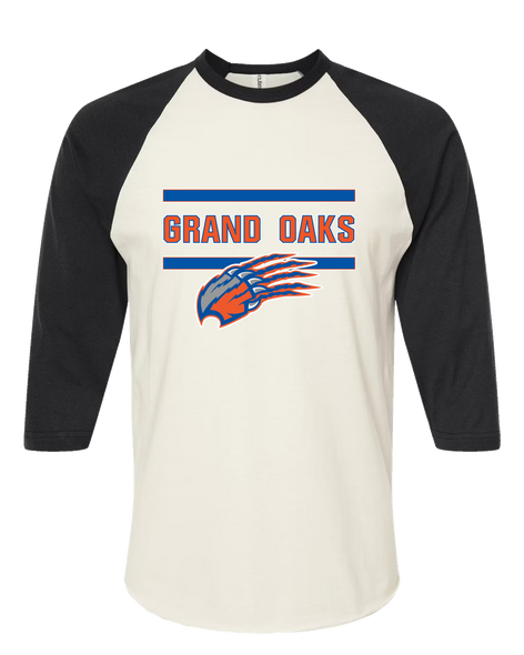 Grand Oaks Grizzlies Claw Mascot #4 Men's Baseball T-Shirt