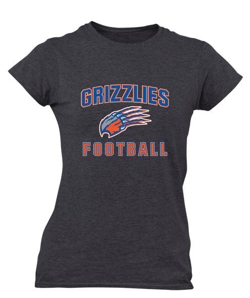 Grand Oaks Grizzlies Claw Football #1 Women's SS T-Shirt