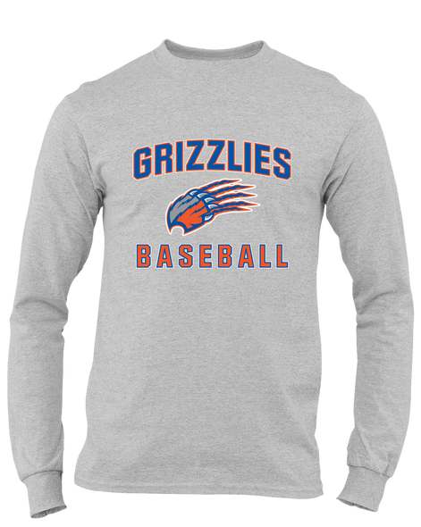 Grand Oaks Grizzlies Claw Baseball #1 Men's LS T-Shirt