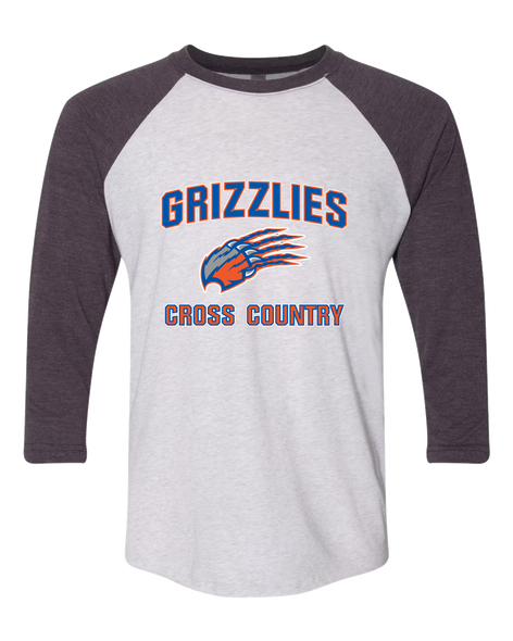Grand Oaks Grizzlies Claw Cross Country Men's Baseball T-Shirt