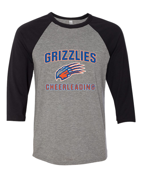 Grand Oaks Grizzlies Claw Cheerleading Women's Baseball T-Shirt