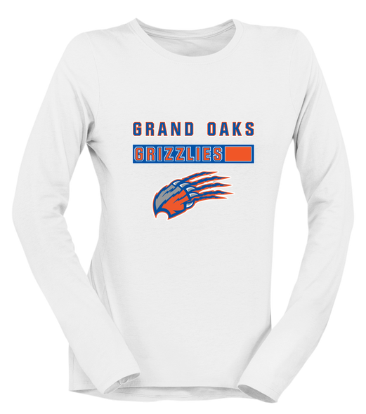 Grand Oaks Grizzlies Claw Mascot #7 Women's LS T-Shirt