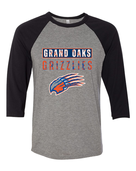 Grand Oaks Grizzlies Claw Mascot #9 Women's Baseball T-Shirt