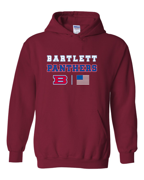 Bartlett Panthers Spirit Flag Men's Hoodie