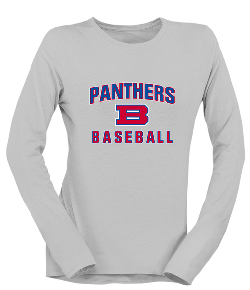 Bartlett Panthers Baseball #1 Women's LS T-Shirt