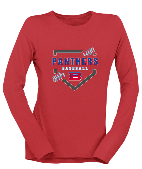 Bartlett Panthers Baseball #2 Women's LS T-Shirt