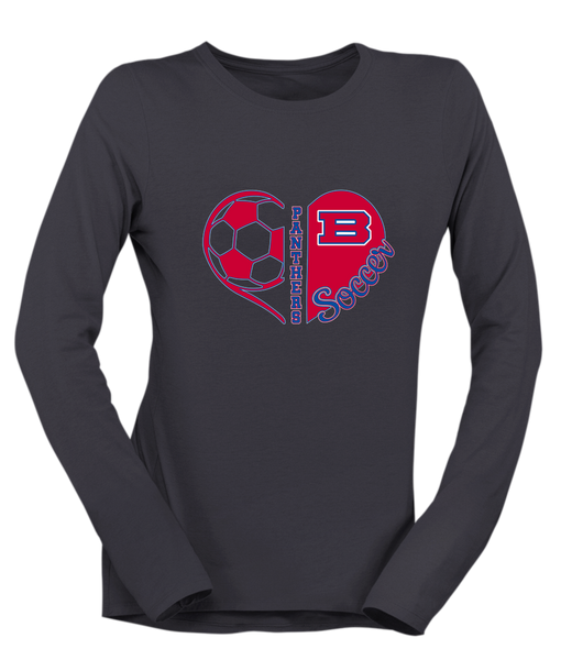 Bartlett Panthers Heart Soccer Women's Premium LS T-Shirt