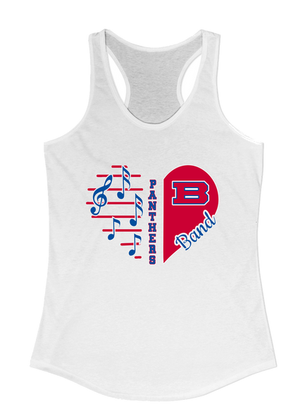Bartlett Panthers Heart Band Women's Tank Top