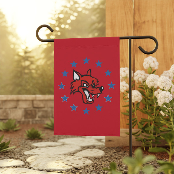 North Iredell High School Raiders Stars Garden Flag - Red