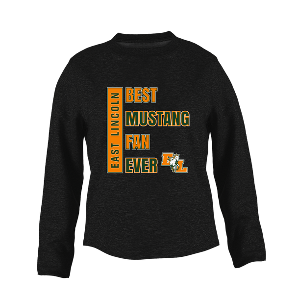 East Lincoln Mustangs Best Mustang Fan Women's Sweatshirt