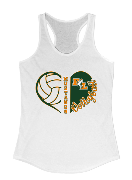 East Lincoln Mustangs Heart Volleyball Women's Tank Top