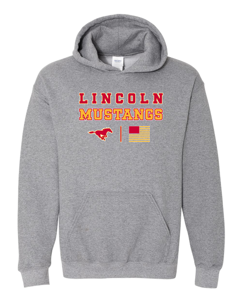Abraham Lincoln Mustangs Spirit Flag Men's Hoodie