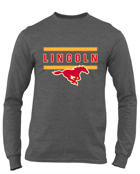Abraham Lincoln Mustangs Mascot #4 Men's LS T-Shirt