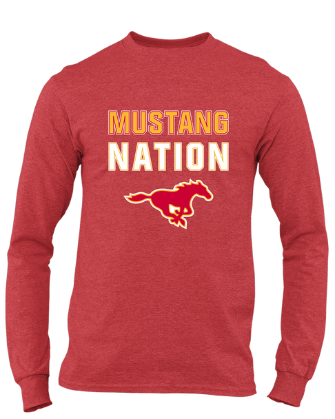 Abraham Lincoln Mustangs Nation #2 Men's LS T-Shirt