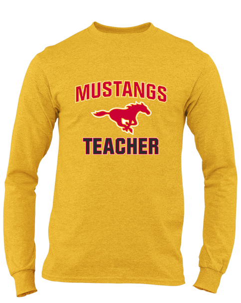 Abraham Lincoln Mustangs Teacher Men's LS T-Shirt