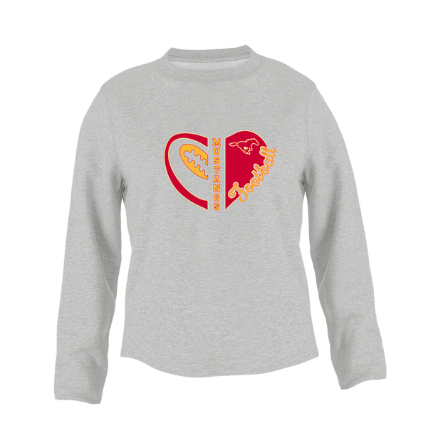 Abraham Lincoln Mustangs Heart Football Women's Sweatshirt