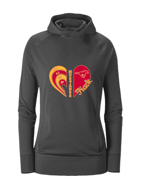Abraham Lincoln Mustangs Heart Track Women's Hoodie