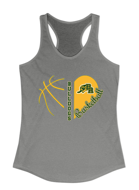Baton Rouge Bulldogs Heart Basketball Women's Tank Top