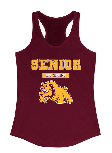 Big Spring Bulldogs Senior #2 Women's Tank Top