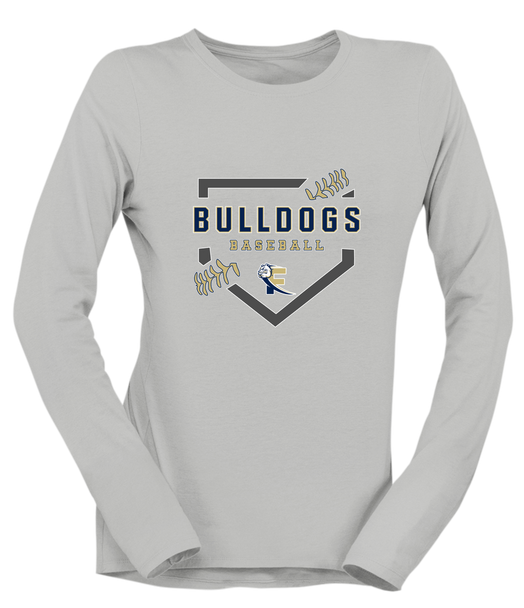 Fairdale Bulldogs Block F Baseball #2 Women's Premium LS T-Shirt