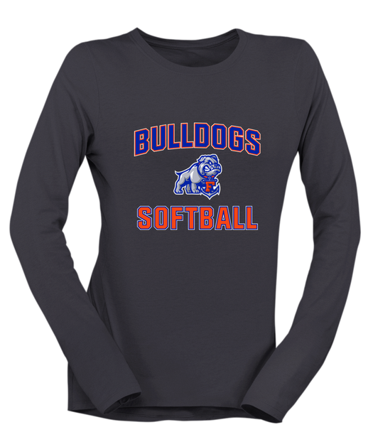 Freeport Bulldogs Anchor Softball #1 Women's Premium LS T-Shirt
