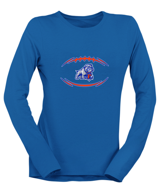 Freeport Bulldogs Anchor Football #3 Women's LS T-Shirt