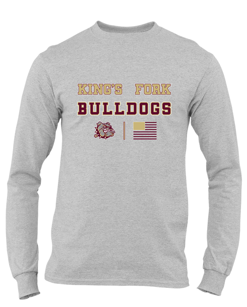 King's Fork Bulldogs Spirit Flag Men's Premium LS T-Shirt