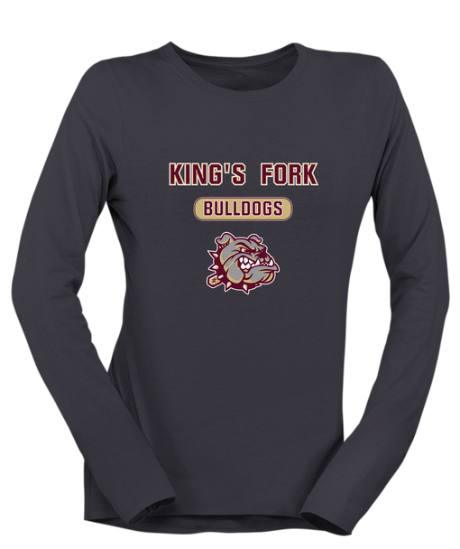 King's Fork Bulldogs Mascot #3 Women's LS T-Shirt