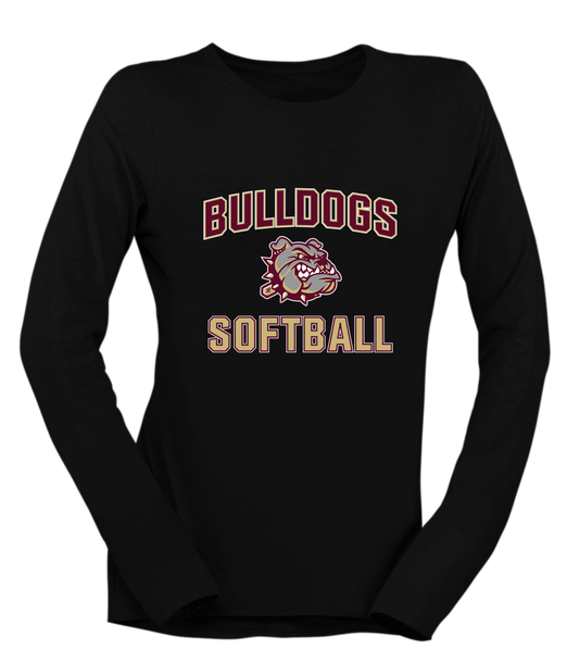 King's Fork Bulldogs Softball #1 Women's Premium LS T-Shirt