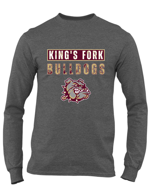 King's Fork Bulldogs Mascot #9 Men's LS T-Shirt