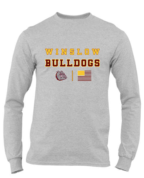Winslow Bulldogs Spirit Flag Men's Premium LS T-Shirt