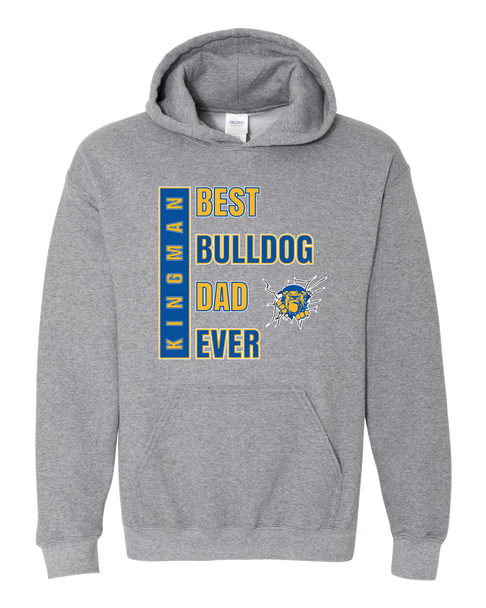 Kingman Bulldogs Best Bulldog Dad Men's Hoodie