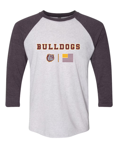 St. Cloud Bulldogs Team Colors Flag Men's Baseball T-Shirt