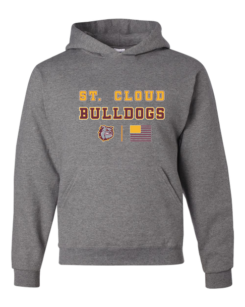 St. Cloud Bulldogs Spirit Flag Men's Premium Hoodie