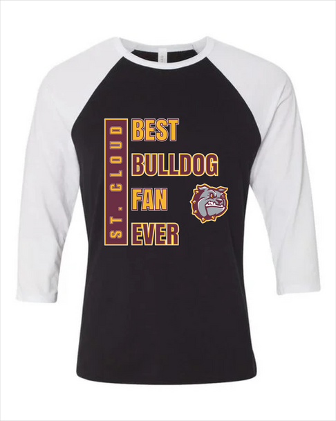 St. Cloud Bulldogs Best Bulldog Fan Women's Baseball T-Shirt