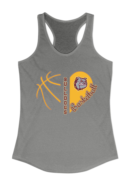 St. Cloud Bulldogs Heart Basketball Women's Tank Top